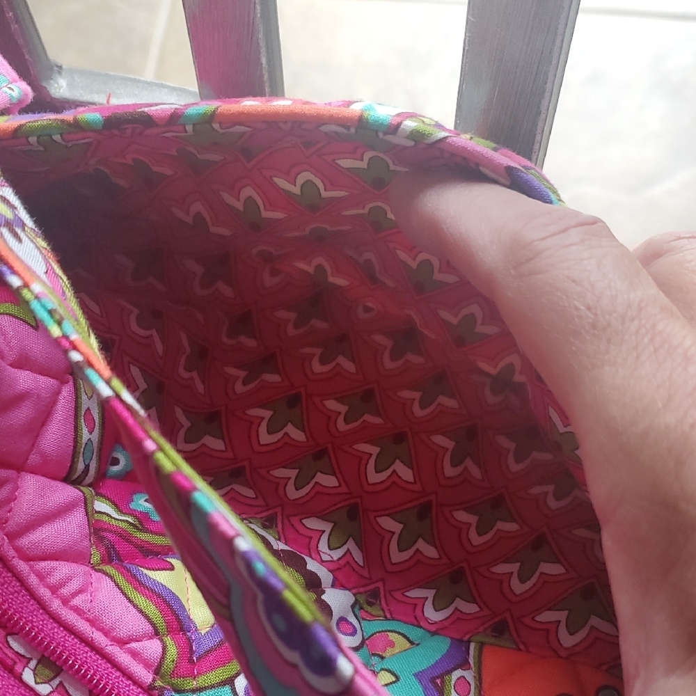 Vibrant Pink Patterned Crossbody Bag - Picture 7 of 9